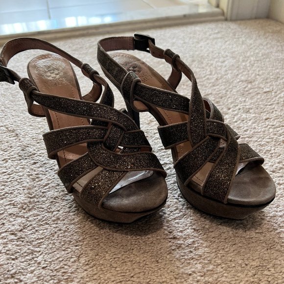 Vince Camuto Platform and Heeled Strappy Sandles - Picture 2 of 6